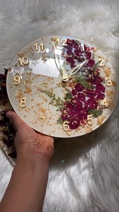 Customizable Resin Wall Clock – Personalized Design with Wedding Garland Preservation Option